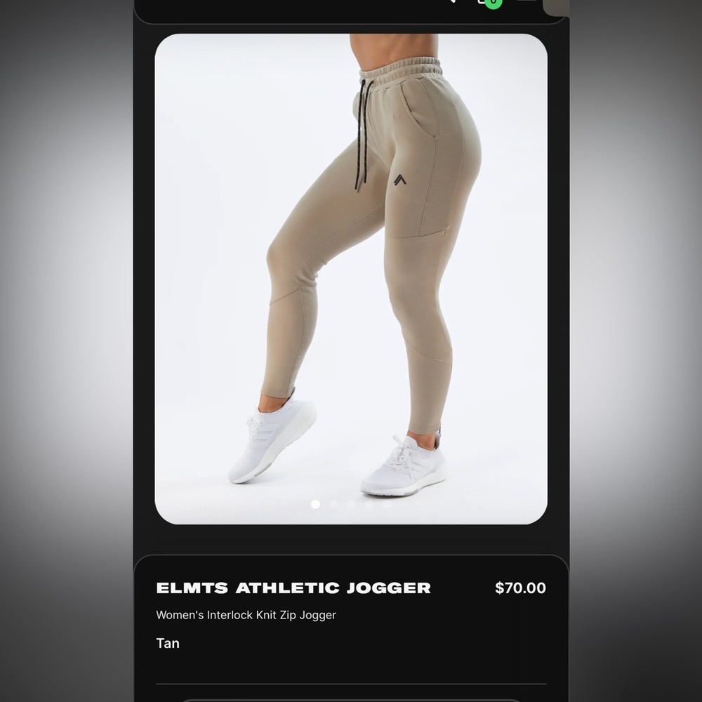 Alphalete ELMTS Joggers Tan